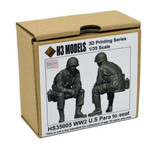 H3M35005 1/35 H3 Models WW2 US Paratrooper Seated Resin Model Kit MMD Squadron