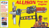 ALM1551 1/10 Atlantis Models Allison 501-D13 Prop Jet Aircraft Engine Plastic Model Kit H1551 MMD Squadron