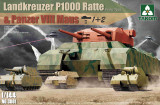 TAK3001 1/144 Takom WWII Landkreuzer P1000 Ratte Prototype Tank and Two Panzer VIII Maus Heavy Battle Tank 3 Kits MMD Squadron