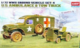 ACD13403 1/72 Academy WWII Ground Vehicle Set-4 US Ambulance and Tow Truck MMD Squadron