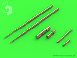 MAS-AM-48-090 1/48 Master Model MiG-17A/P/F Fresco A, B, C - 37mm and 23mm gun barrels set and Pitot Tubes MMD Squadron