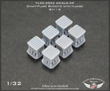 FLN-32-2033 1/32 Flying Leathernecks AN/ALE-39 Chaff/Flare buckets with flange MMD Squadron FLN-32-2033 1/32 Flying Leathernecks AN/ALE-39 Chaff/Flare buckets with flange MMD Squadron