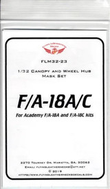 FLN-M32-23 1/32 Flying Leathernecks F/A-18A/C canopy wheel mask for Academy MMD Squadron FLN-M32-23 1/32 Flying Leathernecks F/A-18A/C canopy wheel mask for Academy MMD Squadron