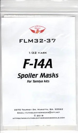 FLN-M32-37 1/32 Flying Leathernecks F-14A wing spoiler masks for Tamiya MMD Squadron FLN-M32-37 1/32 Flying Leathernecks F-14A wing spoiler masks for Tamiya MMD Squadron