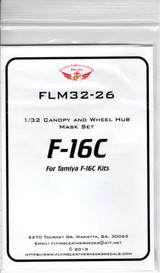 FLN-M32-26 1/32 Flying Leathernecks F-16C canopy/wheel mask for Tamiya MMD Squadron FLN-M32-26 1/32 Flying Leathernecks F-16C canopy/wheel mask for Tamiya MMD Squadron