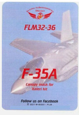 FLN-M32-36 1/32 Flying Leathernecks F-35A canopy/wheel mask for Italeri  MMD Squadron FLN-M32-36 1/32 Flying Leathernecks F-35A canopy/wheel mask for Italeri  MMD Squadron