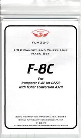 FLN-M32-7 1/32 Flying Leathernecks F-8C Canopy/wheel mask for Fisher conversion MMD Squadron FLN-M32-7 1/32 Flying Leathernecks F-8C Canopy/wheel mask for Fisher conversion MMD Squadron