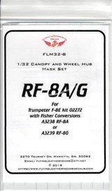 FLN-M32-8 1/32 Flying Leathernecks RF-8A/G Canopy/wheel mask for Fisher conversion MMD Squadron FLN-M32-8 1/32 Flying Leathernecks RF-8A/G Canopy/wheel mask for Fisher conversion MMD Squadron
