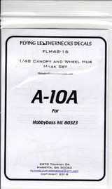 FLN-M48-16 1/48 Flying Leathernecks A-10A canopy wheel mask for Hobbyboss MMD Squadron FLN-M48-16 1/48 Flying Leathernecks A-10A canopy wheel mask for Hobbyboss MMD Squadron