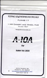 FLN-M48-17 1/48 Flying Leathernecks A-10A canopy wheel mask for Italeri MMD Squadron FLN-M48-17 1/48 Flying Leathernecks A-10A canopy wheel mask for Italeri MMD Squadron