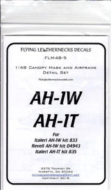 FLN-M48-5 1/48 Flying Leathernecks AH-1W/T canopy mask for Italeri MMD Squadron FLN-M48-5 1/48 Flying Leathernecks AH-1W/T canopy mask for Italeri MMD Squadron
