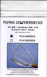 FLN-V48003 1/48 Flying Leathernecks AV-8B Canopy Det Cord for Hasegawa MMD Squadron FLN-V48003 1/48 Flying Leathernecks AV-8B Canopy Det Cord for Hasegawa MMD Squadron