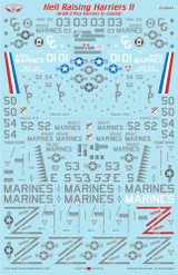 FLN-48014 1/48 Flying Leathernecks AV-8B II Plus Hell Raising Harriers II Decals MMD Squadron FLN-48014 1/48 Flying Leathernecks AV-8B II Plus Hell Raising Harriers II Decals MMD Squadron