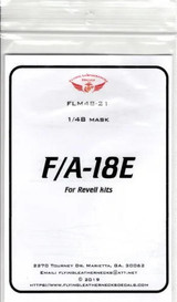 FLN-M48-21 1/48 Flying Leathernecks F/A-18E canopy wheek mask for Revell MMD Squadron