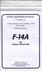 FLN-M48-13 1/48 Flying Leathernecks F-14A canopy wheel mask for Tamiya MMD Squadron