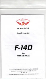 FLN-M48-32 1/48 Flying Leathernecks F-14D canopy wheel mask for AMK MMD Squadron FLN-M48-32 1/48 Flying Leathernecks F-14D canopy wheel mask for AMK MMD Squadron