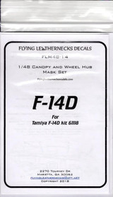 FLN-M48-14 1/48 Flying Leathernecks F-14D canopy wheel mask for Tamiya MMD Squadron