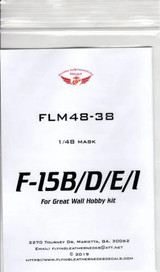 FLN-M48-38 1/48 Flying Leathernecks F-15B/D/E/I canopy wheel mask for GWH MMD Squadron