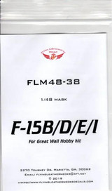 FLN-M48-38 1/48 Flying Leathernecks F-15B/D/E/I canopy wheel mask for GWH MMD Squadron FLN-M48-38 1/48 Flying Leathernecks F-15B/D/E/I canopy wheel mask for GWH MMD Squadron