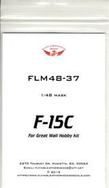 FLN-M48-37 1/48 Flying Leathernecks F-15C canopy wheel mask for GWH MMD Squadron