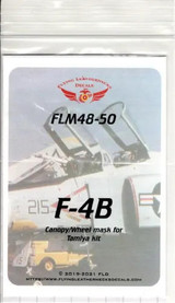 FLN-M48-50 1/48 Flying Leathernecks F-4B Canopy/Wheel mask for Tamiya MMD Squadron