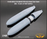 FLN-48-8053 1/48 Flying Leathernecks FPU-6/A Oval Fuel Tank for early F/A-18A/B Hornet FSD to 90s MMD Squadron