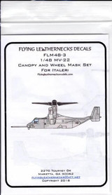 FLN-M48-3 1/48 Flying Leathernecks MV-22B Canopy wheel mask for Italeri MMD Squadron