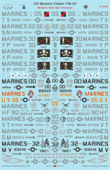FLN-48021 1/48 Flying Leathernecks UH-1Y Marine Skid Kid Yankees Decals MMD Squadron FLN-48021 1/48 Flying Leathernecks UH-1Y Marine Skid Kid Yankees Decals MMD Squadron