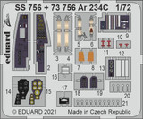EDU73756 1/72 Eduard Ar234C for DML & Hobby 2000 (Pre-Painted)  MMD Squadron