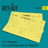 RES-RSM32-0002 1/32 Reskit F-4 E Phantom II Painting Masks for Tamiya kit 1/32 MMD Squadron