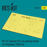 RES-RSM32-0003 1/32 Reskit RF-5 E Tigereye Painting Masks for Kittyhawk 32023 kit 1/32 MMD Squadron