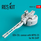 RES-RSU48-0143 1/48 Reskit GSh-23L cannon with NPPU-23 for Mi-24VP 1/48 MMD Squadron
