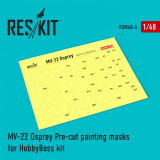 RES-RSM48-0006 1/48 Reskit MV-22 Osprey Painting Masks for HobbyBoss kit 1/48 MMD Squadron