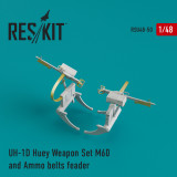 RES-RSU48-0050 1/48 Reskit UH-1D Huey Weapon Set M60 and Ammo belts feader 1/48 MMD Squadron