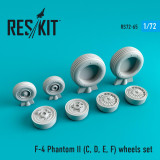 RES-RS72-0065 1/72 Reskit F-4 Phantom II C, D, E, F,G wheels set 1/72 MMD Squadron
