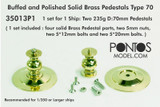 PON35013P1 Pontos Model Buffed and Polished Solid Brass Pedestals Type 70 MMD Squadron