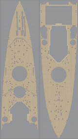 PON35008WD1 1/350 Pontos Model HMS King George V Wooden Deck set MMD Squadron