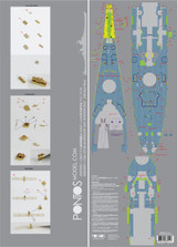 PON20003WD1 1/200 Pontos Model USS BB-63 Missouri Wooden deck 20B 1945 20B Deck Blue MMD Squadron