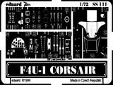 EDUSS111 1/72 Eduard F4U-1 Corsair Photo Etch MMD Squadron