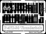 EDUSS114 1/72 Eduard P-47D-20 Thunderbolt Photo Etch MMD Squadron