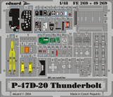 EDUFE269 1/48 Eduard P-47D-20 Thunderbolt Photo Etch for Hasegawa MMD Squadron