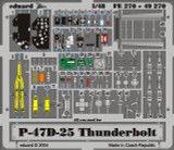 EDUFE270 1/48 Eduard P-47D-25 Thunderbolt Photo Etch for Hasegawa MMD Squadron