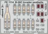 EDUFE1114 1/48 Eduard B-26C Invader seatbelts STEEL Photo Etch for ICM MMD Squadron