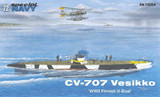 CMK-100-SN72004 1/72 Special Navy CV 707 Vesikko WWII Finnish U-Boat Plastic Model Kit MMD Squadron