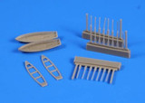 CMK-129-NS014 1/200 CMK 8 m Cutter 2pcs with paddles for Trupeter 1/200 Resin MMD Squadron