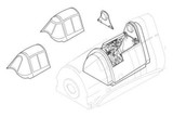 CMK-129-5004 1/32 CMK F6F-3/5 - interior set for HAS Resin MMD Squadron