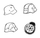 CMK-129-B35085 1/35 CMK German WWII Helmets 6 pcs 1/35 Resin MMD Squadron