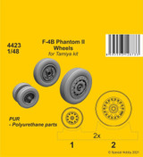 CMK-129-4423 1/48 CMK F-4B Phantom Wheels for Tamiya kit Resin MMD Squadron