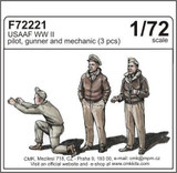 CMK-129-F72221 1/72 CMK USAAF WWII pilotgunner and mechanic 3 fig Resin Figure Model Kit MMD Squadron