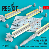 RES-RS48-0363 1/48 Reskit Matra MICA IR missiles 4 pcs MMD Squadron